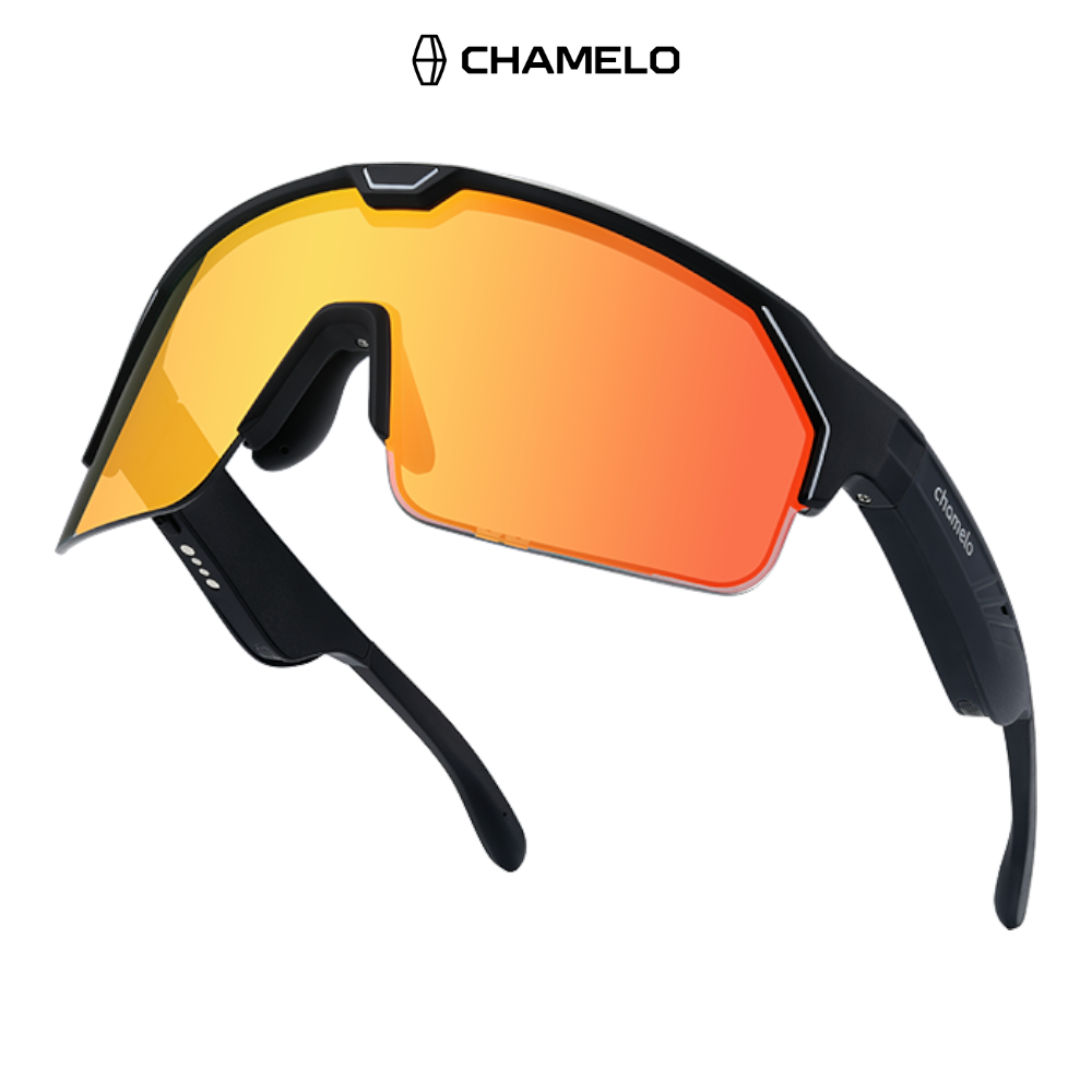 Chamelo Music Shield - Matte Black Frame | Fire Lenses